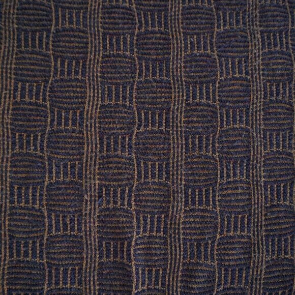 VTG '80S Navy Olive 3D Biggie Cosby Eclectic Grandpa Chunky Crewneck Sweater XL - Picture 6 of 11